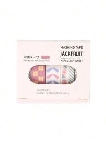 可愛的楓糖日落手帳膠帶手帳裝飾貼紙塑料袋彩色物料貼紙膠帶 - 彩色 - 查看 1