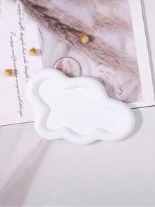 1 Pieza Bandeja De Joyería Con Forma De Flor, Corazón Y Nube Para Decoración Y Almacenamiento De Hogar, Accesorios De Fotografía, Exhibidor De Esmalte De Uñas, Fondo De Disparo - Blanco - Ver 5