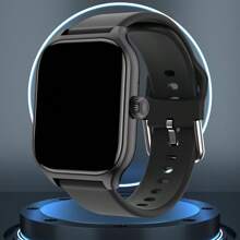 1pc Men'S Multifunctional Electronic Watch With Silver Silicone Strap, 2.05 Inch Hd Touchscreen, Heart Rate Monitoring, Blood Oxygen Monitoring, Various Sports Functions, Body Temperature Detection, Weather Forecast, Connectivity And Call Reminder, Suitable For Casual Sports And Gift Giving Occasions - Silver - View 1