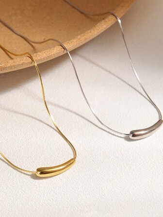 VceTd ナス型ペンダント ミニマリストデザイン ステンレス製 普段使いに革命