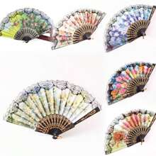 KIT 2/3/4  Leques dobrável de renda artesanal verão - Multicolorido - Visão 2