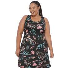 Plus Size Dresses - Beige - View 3