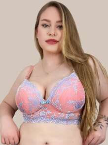 Plus Size Sexy Lingerie - 乾枯玫瑰色 - 查看 4