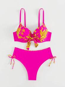 Plus Size Bikini Sets - Màu Hồng Tươi - Xem 3