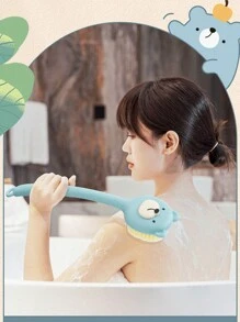 1 Pieza Cepillo De Baño Con Cerdas Suaves Y Mango Largo Para Fregar La Espalda, Exfoliar Y Limpiar Profundamente - Azul - Ver 5
