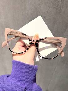 1 pieza/2 piezas/3 piezas Gafas de moda transparentes y ligeras con diseño de ojo de gato, versátiles y transparentes, adecuadas para uso diario en computadoras, TV, Sets y teléfonos inteligentes