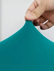 1 件純色牛奶絲長凳套,現代簡約彈性可拉伸聚酯纖維防塵可拆卸長凳套,適合客廳和臥室,適合所有季節 - 水鴨藍 - 查看 7