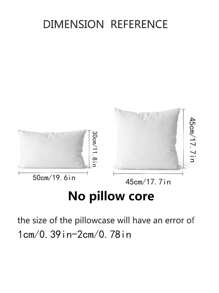 1入組素色加厚格紋沙發墊套枕套不含枕芯 - 墨綠色 - 查看 2