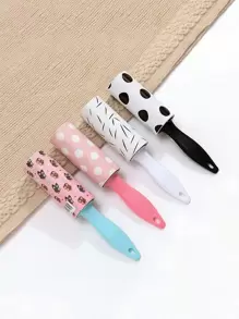 1pc Mini Portable Reusable Lint Roller, Compact Lint Remover With Detachable Design, Sticky Lint Roller, Mini Portable Lint Roller For Removing Dust From Clothes, Carpets, Pet Hair, Travel Size Lint Brush, 30 Sheets Mini Lint Brush Suitable For Pet Hair, Furniture, Sofa, Carpet, Car Seats, Car Accessories, Home Accessories, Travel Supplies - Multicolor - View 4