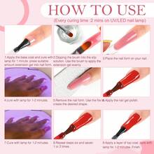 50PCS Gel Nail Polish Kit With UV Light Nail Drill Machine 3pcs Poly Nail Gel Kit 15 Colors Gel Polish Set Nail Art Design Tools All-In-One Gel Nail Kit - Multicolor - View 9