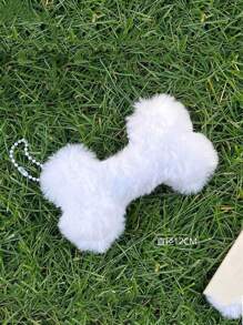 1pc Cute Plush Dog Bone Pendant Creative Couple Bag & Car Keychain Decoration Backpack For School Car Accessories Goth Y2k