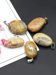 5 件/套天然石吊坠不对称形状紫水晶饰品 DIY 女士男士珠宝制作配饰日常礼物 - 1.5x2.5厘米 - 查看 31