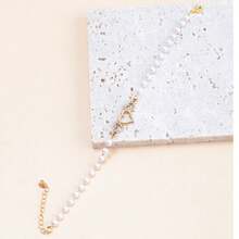 1條甜美风格金属心形珠子手链女款,時尚休閒配件 - 愛心珍珠手鍊 - 查看 6