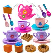 Princess Mini Tea Party Toy Set For Little Girls, Kids Pretend Play Kitchen Toys With Small Simulation Teapot, Unisex Gift For Birthday Easter Christmas