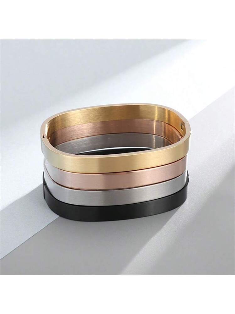 1 pezzo Bracciale rigido aperto con diamanti incastonati (escluso scatola regalo) | SHEIN ALIA