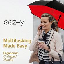 Inverted Hands-Free Parasol Umbrella With Double Lining - 彩色 - 查看 5