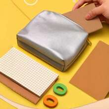 4入組復古風格pu皮革封面筆記本,每個包括一個待辦事項本,一個行線本,一個空白本和一個方格本,14*75,50頁,適合筆記和計劃 - 咖啡棕 - 查看 3