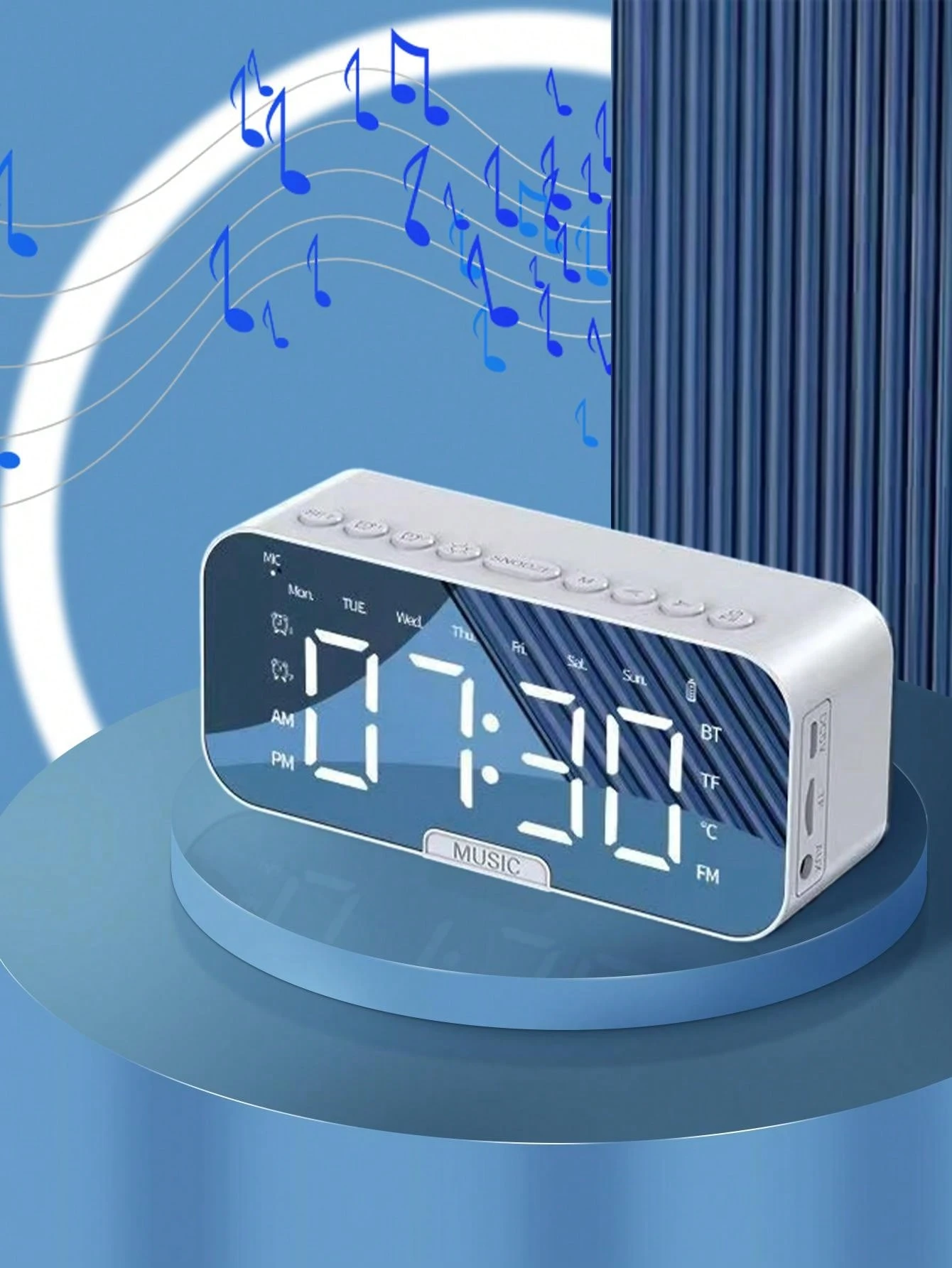 Ai Smart Wireless Alarm Clock Speaker Multifunctional Bass Electronic ai-smart-wireless-alarm-clock-speaker-multifunctional-bass-electronic