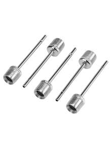 Bolsa Con 5 Válvulas Para Inflar Balones, Aguja de Acero Inoxidable, Salida de Aire - Plateado - Ver 1