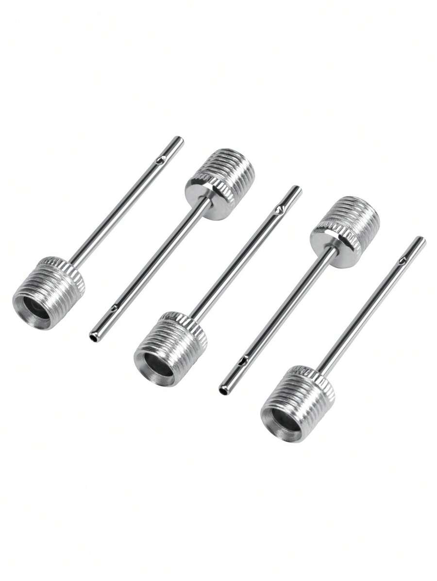 Bolsa Con 5 Válvulas Para Inflar Balones, Aguja de Acero Inoxidable, Salida de Aire - Plateado - Ver 1