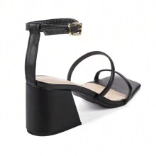 Women Heeled Sandals - Black - View 4