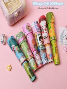 節慶禮物新卡通玩具,大型旋轉伸縮望遠鏡萬花筒,帶有變幻景觀,適合作為生日禮物（隨機顏色） - 彩色 - 查看 2