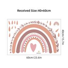 BRUP Cartoon Cute Rainbow Heart-Shaped Wall Sticker For Bedroom Bathroom Living Room Kindergarten Decoration Wall Decals,Stickers,Wall Decal, Vinyl Decal For Home Decorations,Spring Decoration Items Refresh Your Home,Rama Decoration Stickers Gifts Birthday Graduation