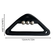 1入新款時尚三角珍珠髮夾，簡約耐用髮卡，適用於日常使用 - 黑色 - 查看 4