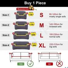 Soft Stylish Sofa Covers, Universal Super Stretch Sofa Cover With Spandex Elastic Bottom, Washable Furniture Protector - Multicolor - View 7