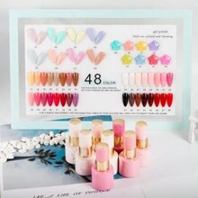 JR JR 8pcs 15ml Gel Nail Polish Set Including Red Pink Nude Gel Polish Kit UV LED Soak Off Polish Home DIY Gifts For Girl