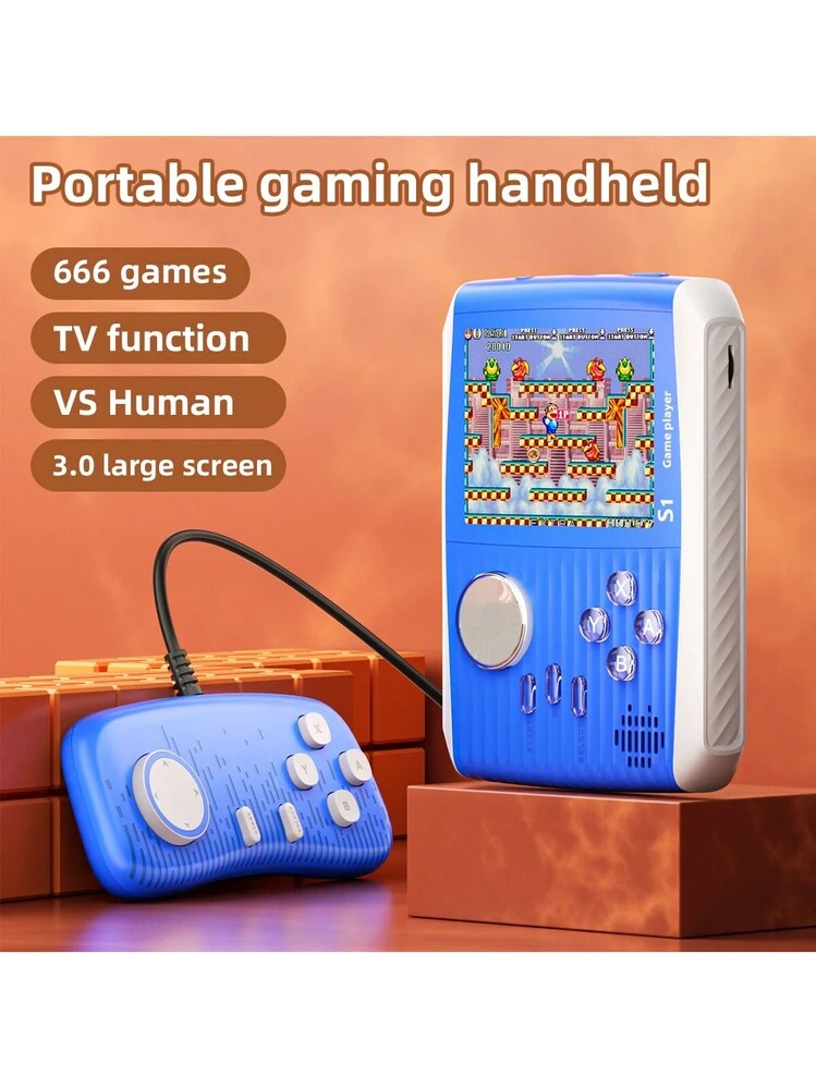 S1 ハンドヘルド ゲーム コンソール、3.0 インチ カラー スクリーン