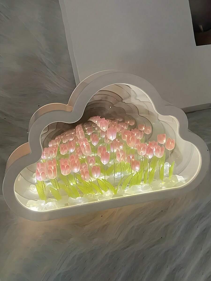 1 Miếng DIY Creative Qủa tặng Hoa uất kim hương Biển Đèn ngủ Với 10 Hoa Đối với Nhà  Trang trí , Trang trí ngày lễ , Trang trí tường , Cắm trại , Buổi tiệc , Quà sinh nhật ; Cũng Như A Gương