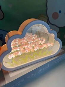 1 Miếng DIY Creative Qủa tặng Hoa uất kim hương Biển Đèn ngủ Với 10 Hoa Đối với Nhà Trang trí , Trang trí ngày lễ , Trang trí tường , Cắm trại , Buổi tiệc , Quà sinh nhật ; Cũng Như A Gương - Hồng - Xem 8