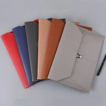 1個高容量皮革防水拉繩文件袋,適用於商務使用 - 紅色 - 查看 3