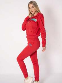 Conjunto Pants Deportivo Para Dama - Rojo - Ver 2