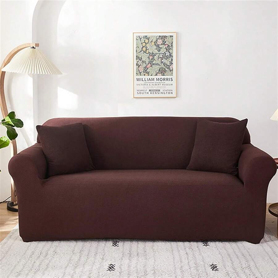 Soft Stylish Sofa Covers, Universal Super Stretch Sofa Cover With Spandex Elastic Bottom, Washable Furniture Protector - 彩色 - 查看 1