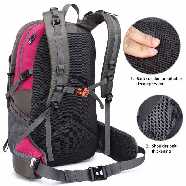 Hiking Backpack 40L Waterproof Hiking Daypack With Rain Cover, Outdoor