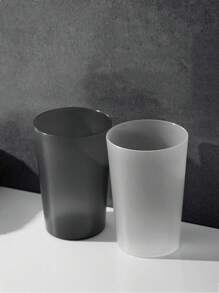 1入組漱口杯家用簡約透明牙杯磨砂情侶杯創意塑料牙刷杯飲水杯 - 彩色 - 查看 9