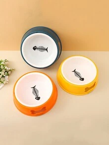 1只黃色寵物狗貓碗,防滑耐用,寵物用品 - 黃色 - 查看 6