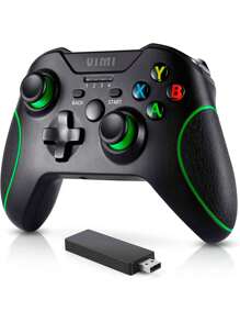 Wireless Gamepad Control For Video Games Compatible With PC Steam Epic Games Emulators - 黑色 - 查看 1