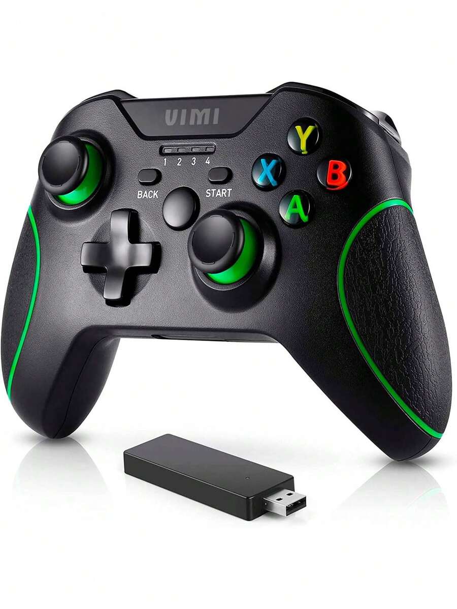 Wireless Gamepad Control For Video Games Compatible With PC Steam Epic Games Emulators - 黑色 - 查看 1