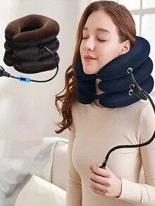 Almohada Para El Cuello y Cervical. Collarin Para Viajar Con Doble Soporte Vuelos, Oficina, Coche Y Casa.