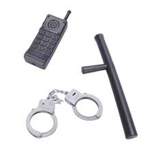 Police Role Play Toy Set With Pretend Handcuffs And Walkie Talkie, Style Random