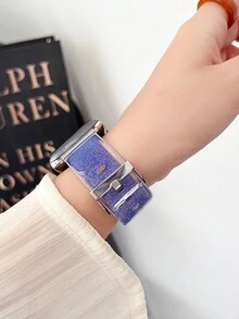 1個男女適用的蘋果液體矽膠表帶,適用於40mm、ultra2 49mm、38mm、41mm、42mm、44mm、45mm的蘋果手錶,室外運動手環與se系列、9、8、7、6、5、4、3、2、1蘋果手錶配件相容 - 紫色 - 查看 3