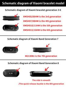 1 pieza Cable de carga y adaptador de carga compatible con Mi Band 9/8/7/6/5, Mi Band 9 Pro, 8 Pro, Redmi Band 2, 3, Redmi Watch 5, 4