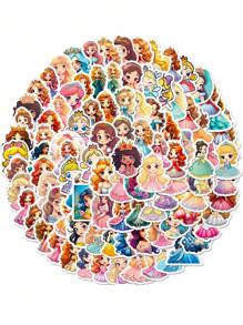 400 piezas Pegatinas de princesa de dibujos animados adorables para manualidades de niños