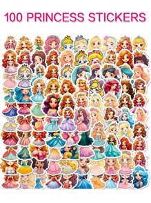 400 piezas Pegatinas de princesa de dibujos animados adorables para manualidades de niños