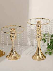 1 pieza Arreglo de flores de mesa, accesorios de decoración de boda o jarrones metálicos para flores en la mesa de hoteles - Dorado - Ver 5