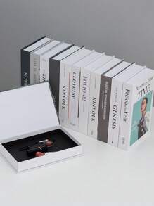 1pc Openable Faux Book Storage Box Creative Decorative Modern Minimalist Style Office Tv Cabinet Ornament - Multicolor - View 4