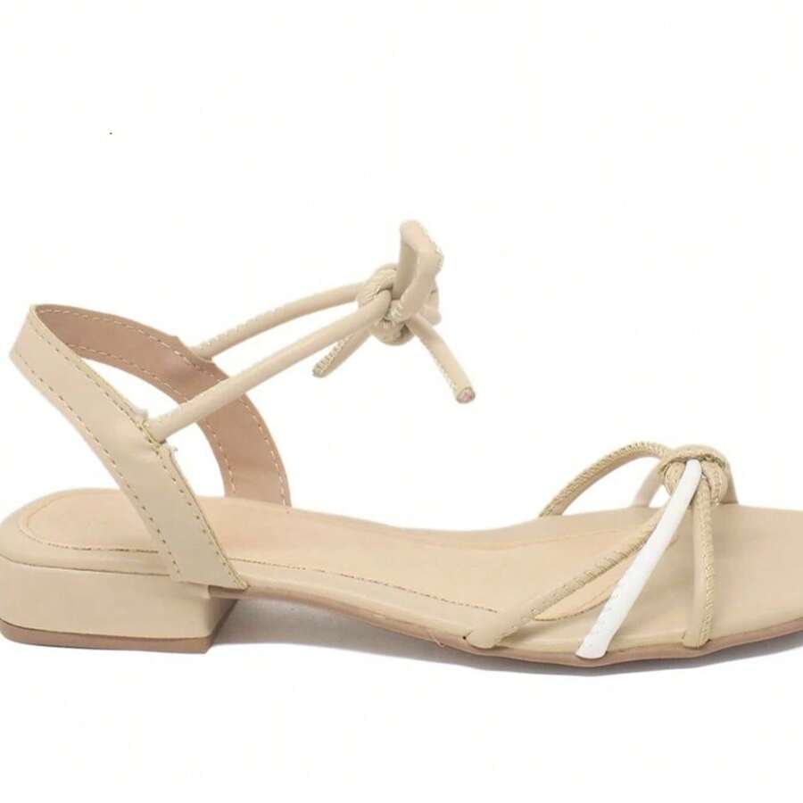 Women Flat Sandals - 米色 - 查看 1